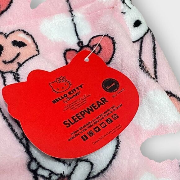 Hello Kitty Sanrio Balloons Fuzzy Soft Touch Pajama Pants Womens size X-Large Ne - Picture 8 of 10